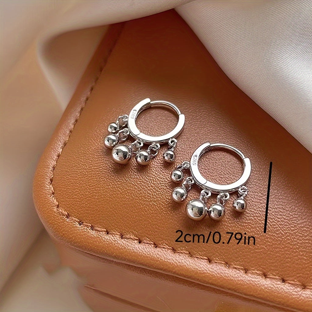 Elegant 925 Sterling Silver Hypoallergenic Hoop Earrings with Zirconia Stones for Women Engagements And Weddings