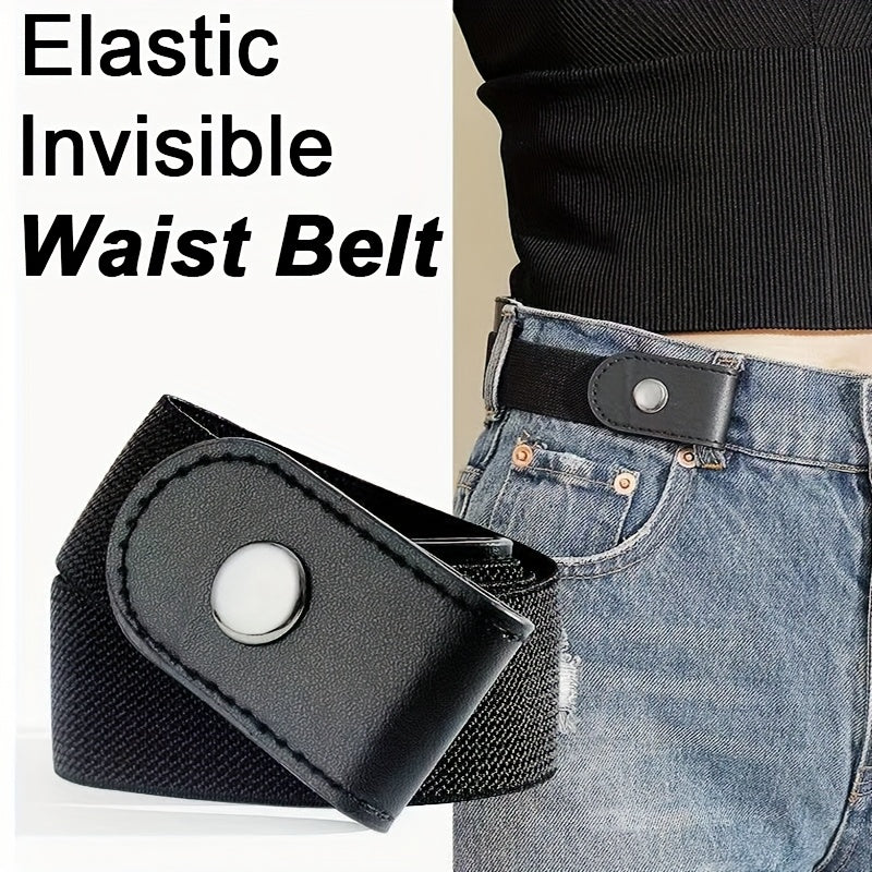 4pcs Simple Buckle-less Elastic Waistbands, Adjustable Invisible Elastic Waistband, Fashionable And Versatile Women's Accessories - Lightweight Design, From Casual to Formal Occasions