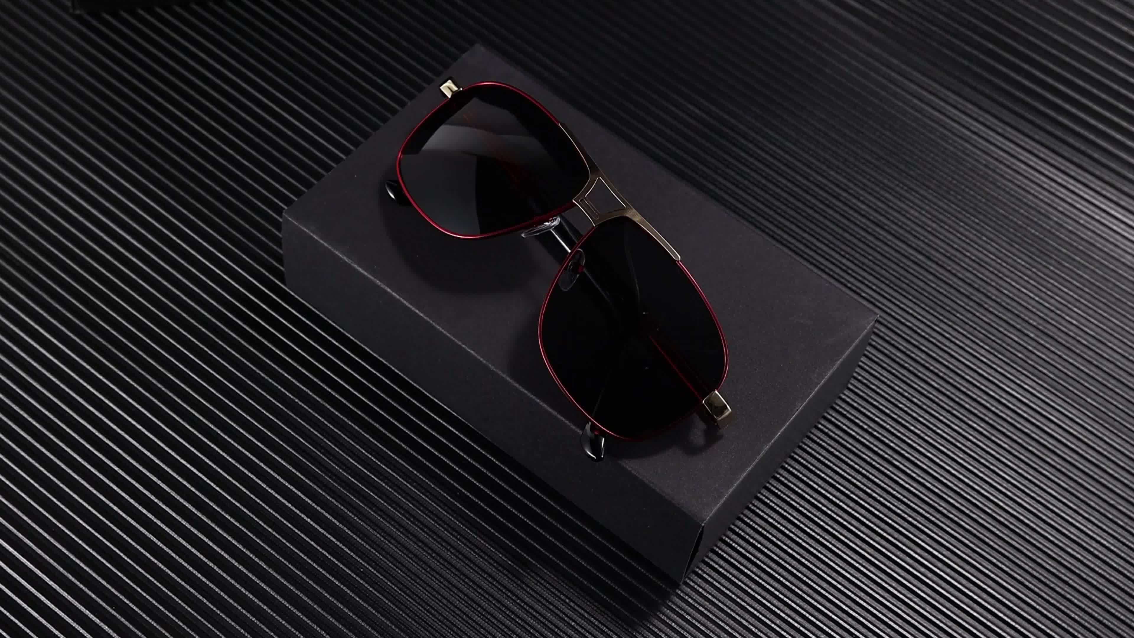 Men'S Oversized Frame Sunglasses - Black to Red Gradient TAC Lens Non-Eyewear, Full-Rim Spectacle Frames (>139Mm) for Formal & Everyday Outfits - Easy-Clean Lens Surface, Stylish Eyewear, Polished End