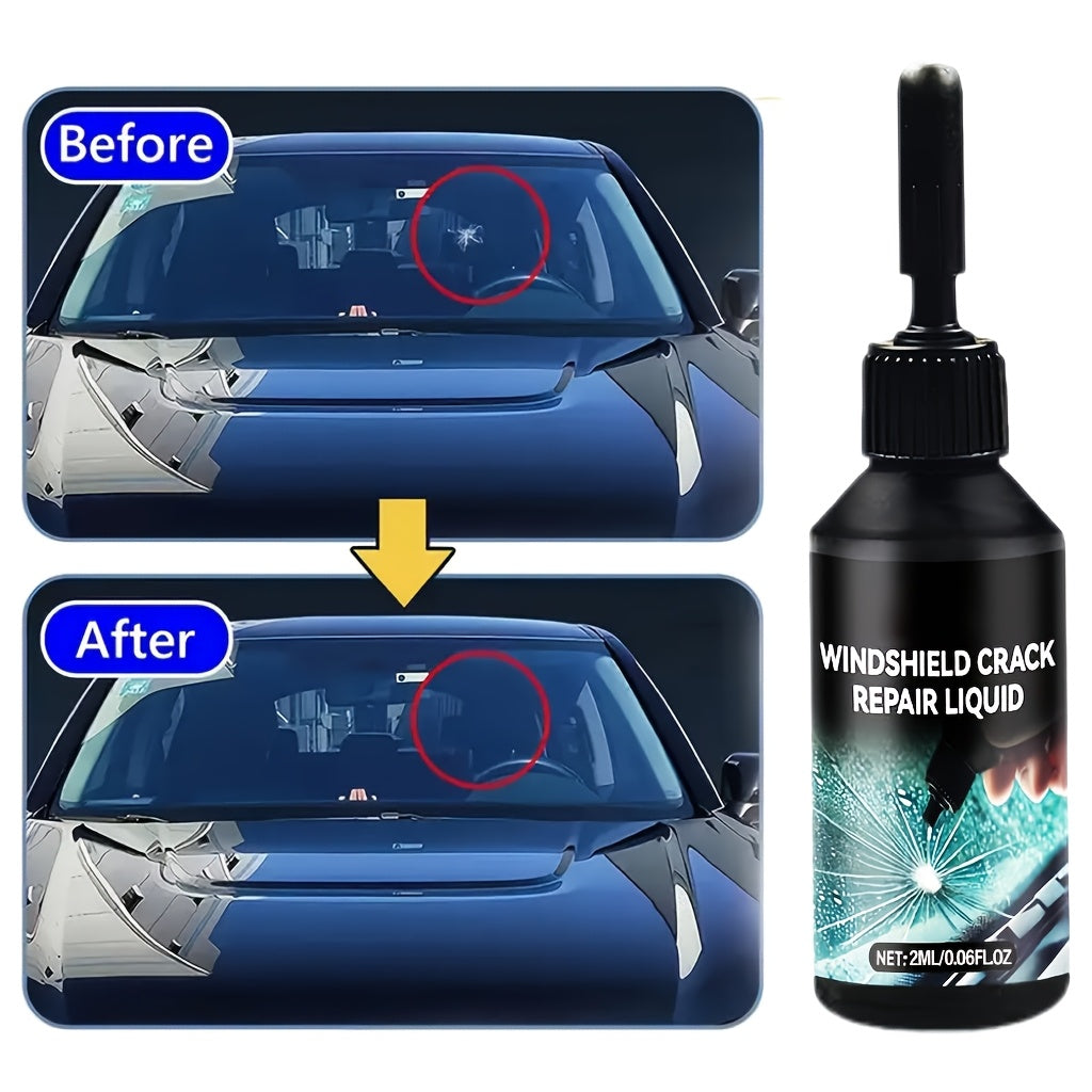 Windshield Crack Repair: Fix Bullseye and Star Cracks in Just 15 Minutes! Save Over $200 Compared to Replacement. Portable, Uses Adhesive for a Clear View, and Can Repair Deep Cracks Without Professional Equipment, Delivering Quick Results