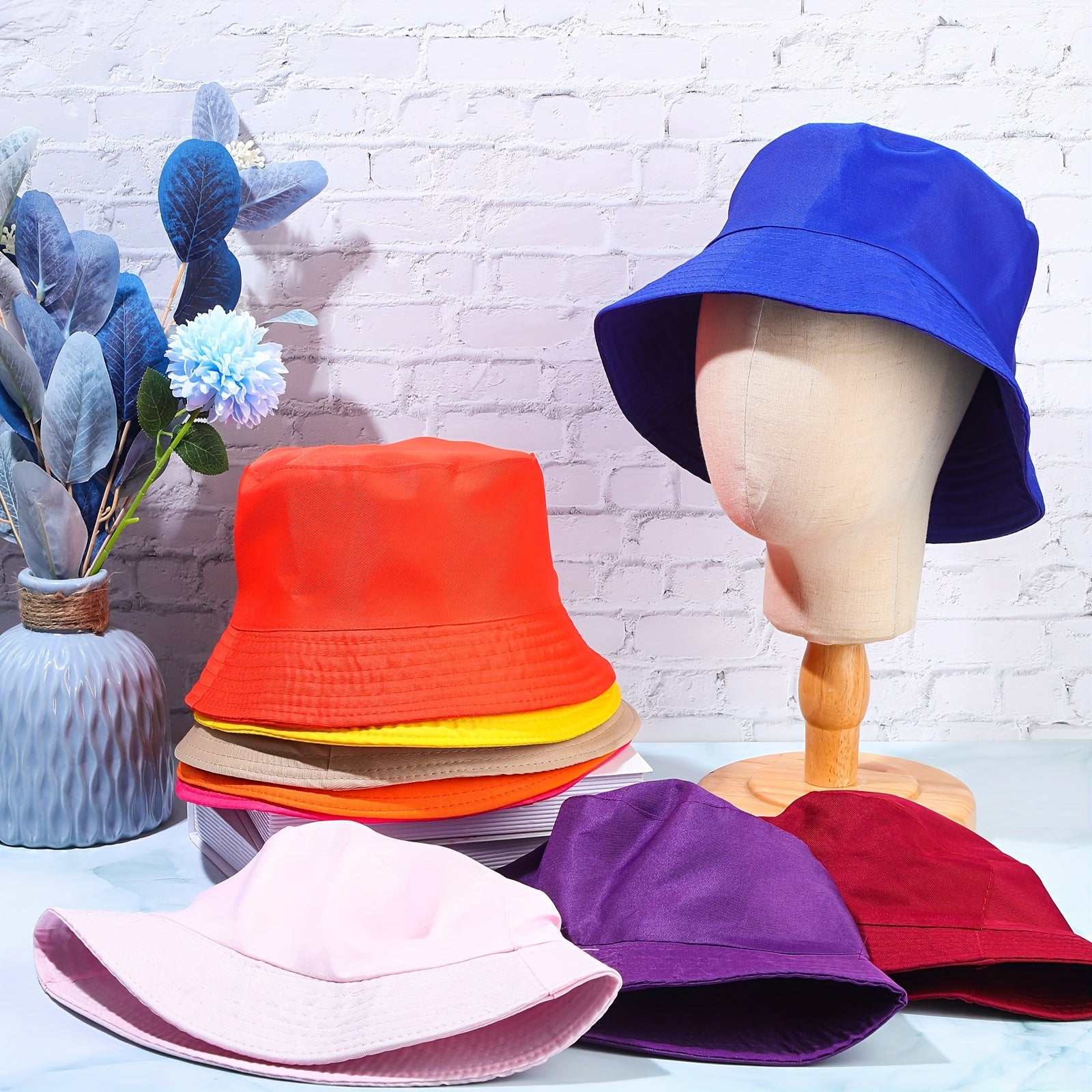 30 Pieces Solid Bucket Hat Bulk Packable Fishing Hats Travel Bucket Hat Beach Fishing Cap For Women Men