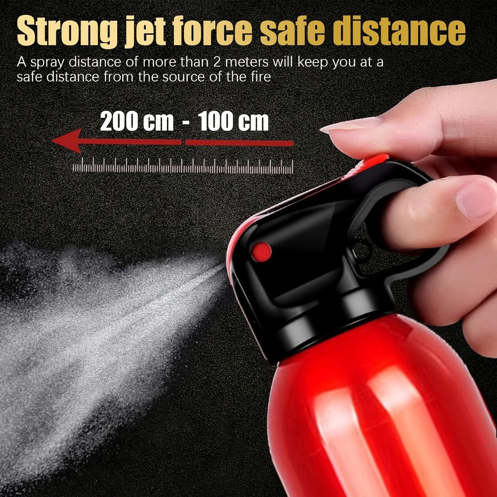 Portable Fire Extinguisher | Home, Garage, Kitchen,  Four-in-One  Fire Extinguisher | for Electrical, Textile And Oil Fires | Non-toxic, Easy to Clean | Wall-mounted