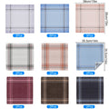 24pcs Men's Cotton Handkerchiefs, Classic Retro Stripes & Plaid, Lightweight & Durable, Easy-Care Reusable Square Hankies, Perfect Gift for Gentlemen, Fathers, or Anyone Who Enjoys a Good Hankie, Men's Handkerchiefs | Retro Style Hankies | Lightweight Fab
