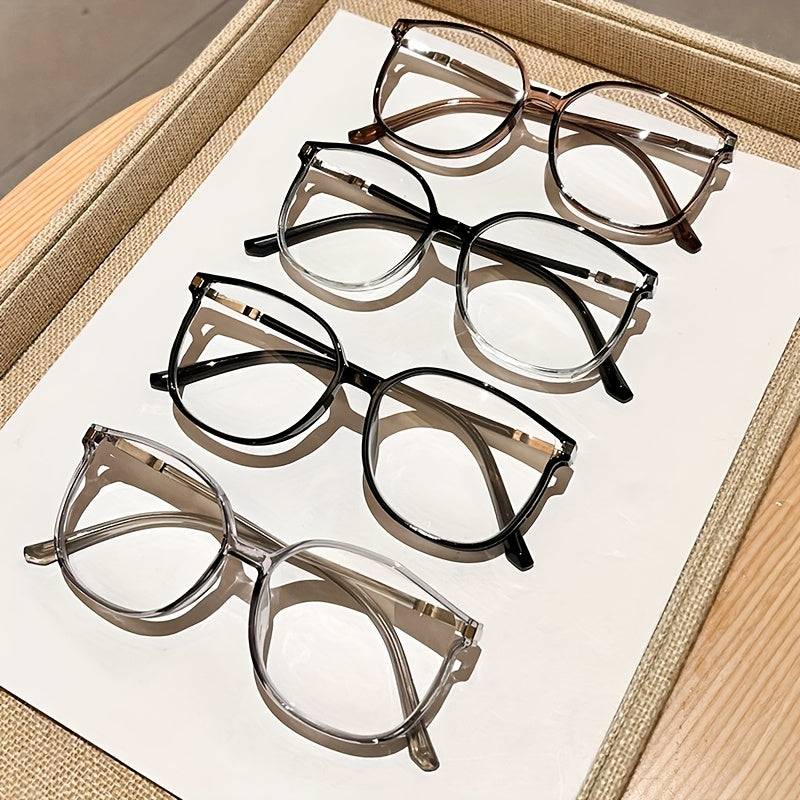 VIOLA MAG Women's  Light Blocking Reading Glasses - TR90 Cat-Eye Design with Golden Chain Accents, Full-Rim Oval Frame for Computer & Book Reading, Prescriptions (1. 0X-4. 0X) - Ideal Gift for Seniors & Tech Users, Vision Magnification | Elegant
