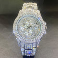 New Luxury Men'S Watch Automatic Date Fashion Waterproof Quartz Watch Men'S Hip Hop Iced Water Rhinestone Women'S Party Watch