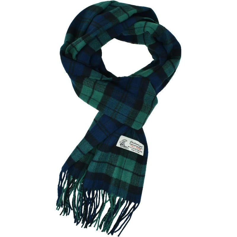 Scottish Stewart Tartan Plaid Luxurious Winter Scarf Soft Cashmere Feel 72"x12", Scottish Heritage Holiday Gift