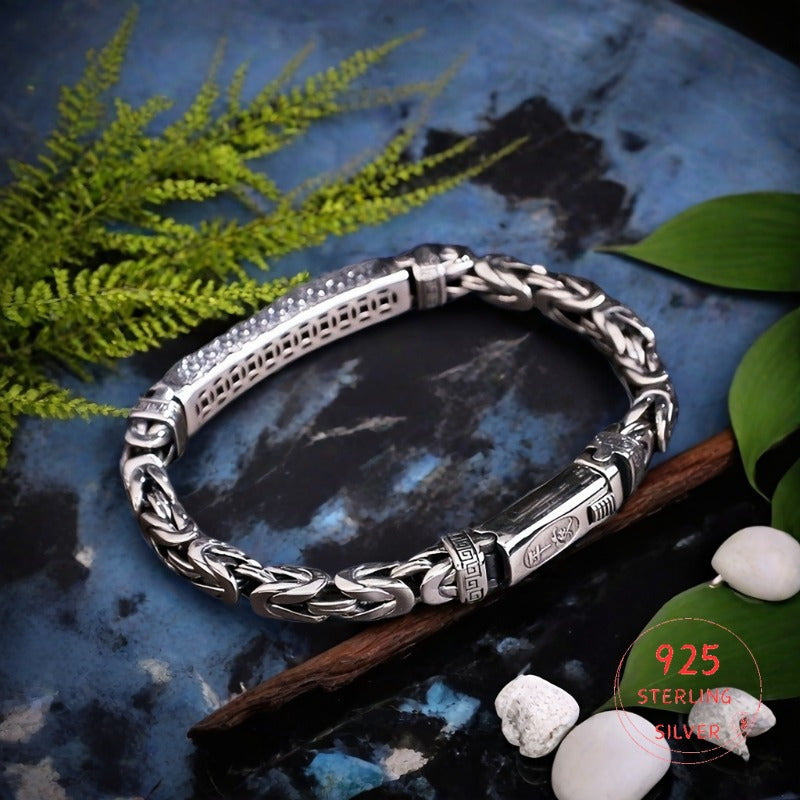 [925 Pure Silver Bracelet] S925 Sterling Silver  Bracelet, a Modern and Light Luxury Style Bracelet for Women, Elegant and Versatile