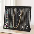 24-Hook Velvet Jewelry Organizer Rack, Necklace Display Stand with Sturdy Base, Space-Saving Design for Clutter-Free Storage, Ideal for Home and Boutique Use
