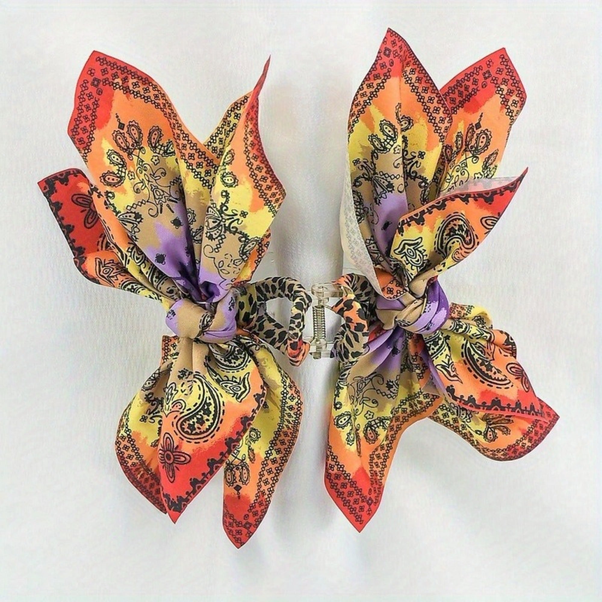 4pcs Vintage Bow Hair Claw Clip Nonslip Hair Jaw Clip Strong Hold Hair Claw Clips Boho Styling Hair Additions for Women