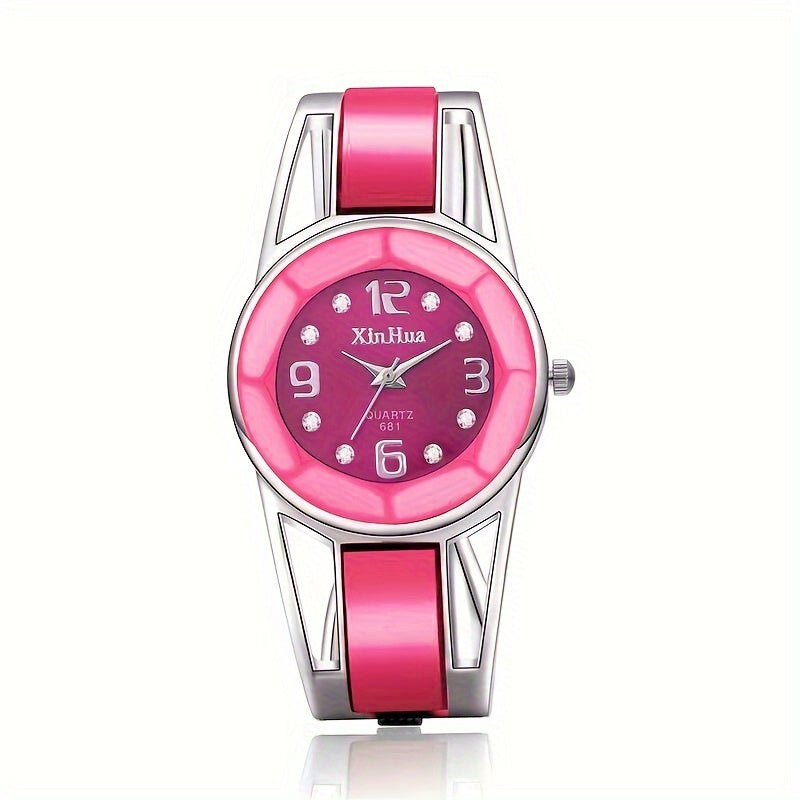 Elegant Women's Quartz Bracelet Watch - Vintage Style, Alloy Case & Band, Non-