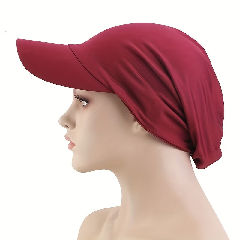 Red Floral Patterned Headscarf for Women - Features a Wide Brim, Elastic Design, Made From, Ideal for Outdoor Activities, Leisure, And Cultural Festivals