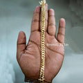 Men's 18K Gold Plated Cuban Chain Bracelet - 8/10/12/14/16/18/20/22mm Width Options, 18K Gold Plated Gold Plated Suitable for Daily Wear, Parties, Valentine's Gift, Events & Mardi Gras - Year-Round Luxury Accessory