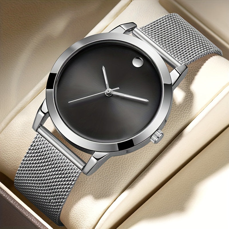Mens Fashion Stainless Steel Band Watches Casual Simple Watches for Men, the Best Choice for Gifts