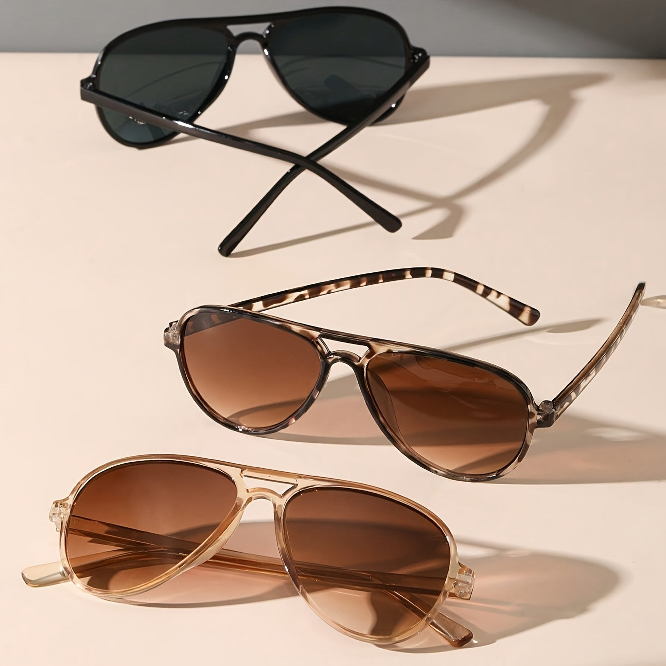 1/ 3-Pack Women's Double-Bridge Casual Fashion Glasses | Minimalist Daily Essentials