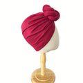 4pcs Pre-made Knotted Turban, Floral Headscarf, Deer Filled Knotted Hat, Tight Wrap Hair Cap