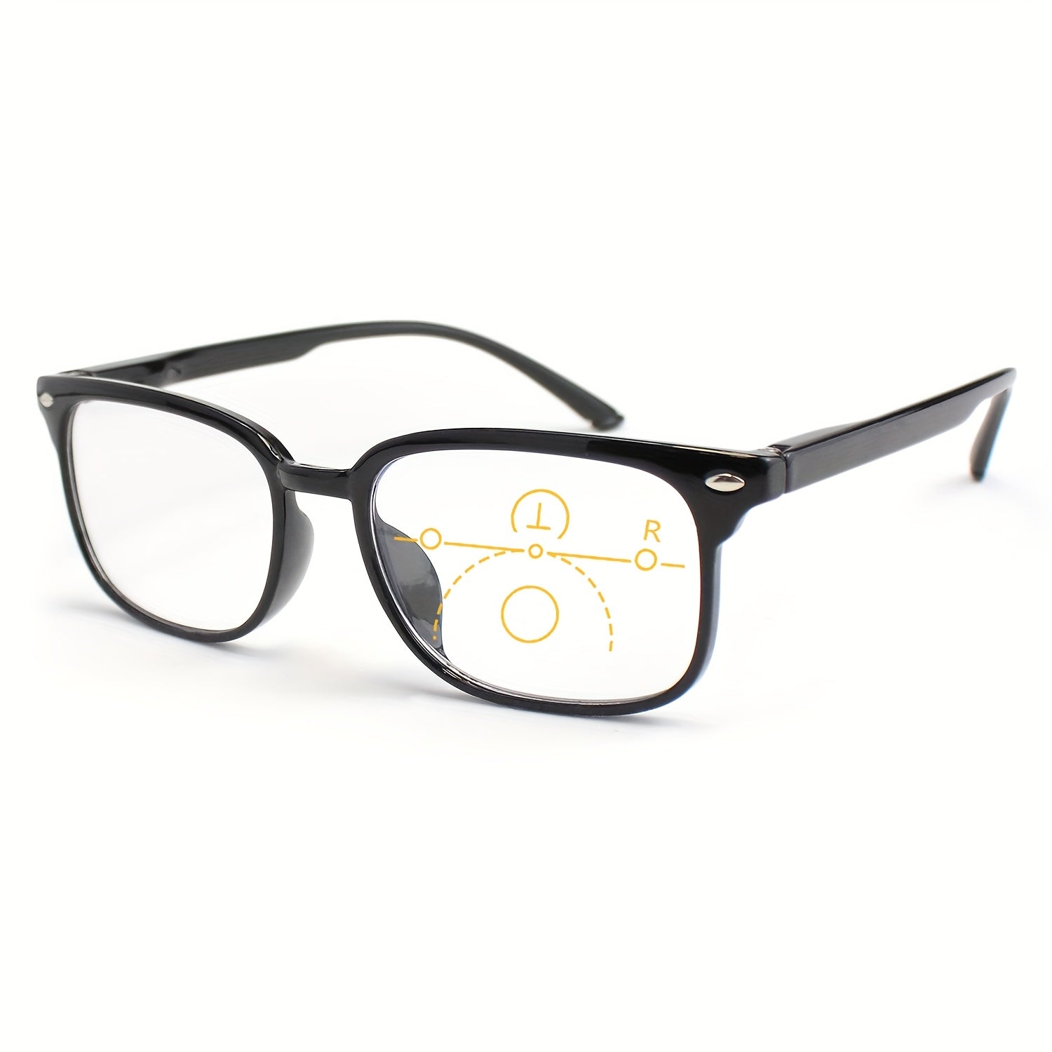 Classic Reading Glasses with Small Rectangle Frame - Comfortable Spring Hinges, Lightweight Plastic & PC Lens Eyewear for Men & Women, Non- +1 Magnification, Everyday Glasses for Computer, Driving, Reading - Stylish & Durable All-Day Wear