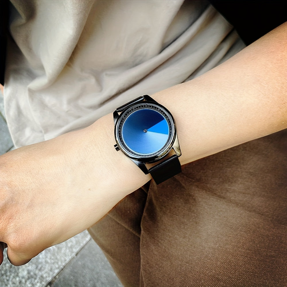 Creative Gradient Watch: Unisex Quartz Timepiece With 3 Mesmerizing Color Designs, Unique Way To Tell Time, Ideal Gift Choice For Holidays & Special Days