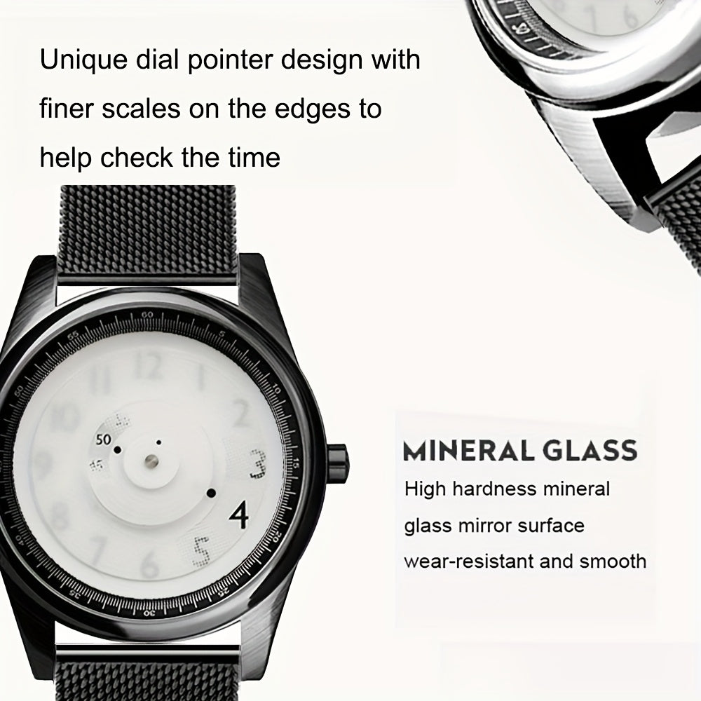 Cutting-Edge Design Unisex Watch, a Unique Pointerless Fashion Timepiece, Chic Wristwatch, Contemporary Watch, Avant-Garde Style, One-Of-A-Kind Timekeeper, Expertly Crafted, Long-Lasting Watch, Pointer-Free Wristwatch, Suitable for All Genders