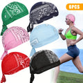 [6pcs Bandana Hat] 6pcs Hip Hop Bandana Hat, Skull Cap, Soft, Breathable, Quick-Drying, for Motorcycle Riding, Cycling, Mountaineering