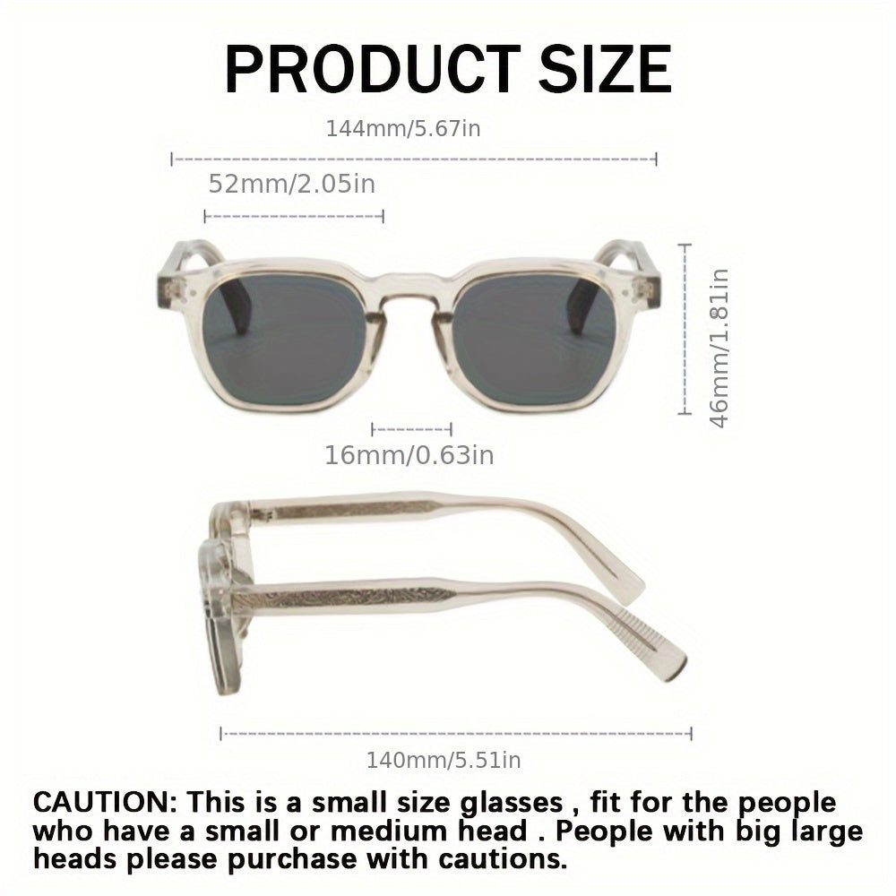 Fashionable Polygonal Full-frame AC Lens Men's Sunglasses -  Bohemian Style Fashionable Sunglasses, Suitable for Photography, Parties, Decorative Sunglasses - Ideal Gift, Casual Design