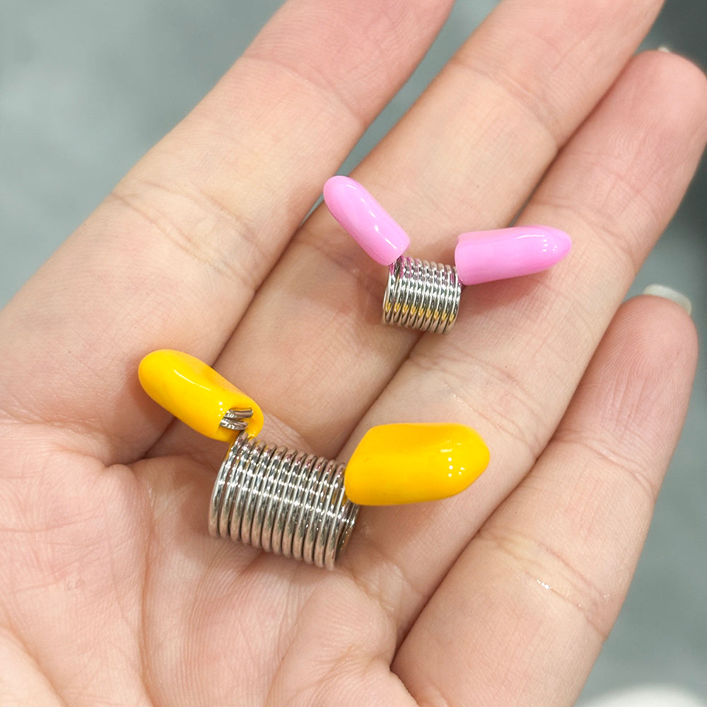 30pcs 13x24mm/ 16x35mm Random Color Beading Spring Clip Jewelry Making Tools, Anti-Drop Craft Clips For Sewing & Handicrafts, Ideal For Beginners & Enthusiasts