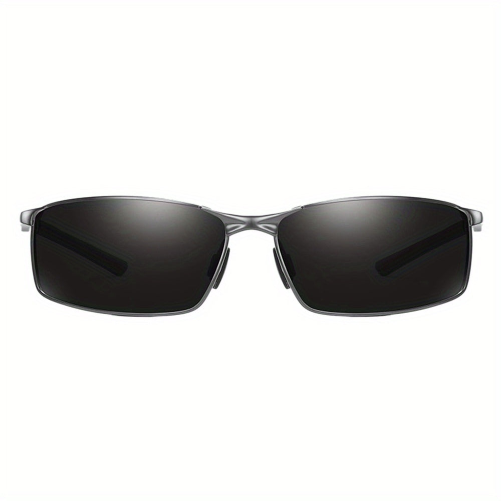 Men'S Sports Polarized Sunglasses - Metal Frame with UV400 for Driving, Premium Gift Packaging