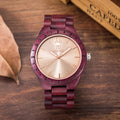 UWOOD Mens Wood Watch Black Sandal Solid Wooden Watch Relogio Masculino Christmas Gift Men