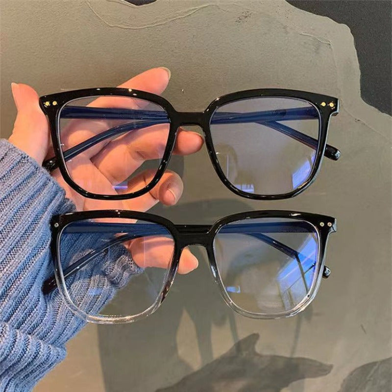 3 Pairs Unisex Anti-Blue Light Glasses - Stylish Campus Style, Clear Black Frames, Facial Trimming Designs, 3 Rectangular Styles for Digital Screens & Daily Wear