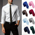 9-Pack Men's Narrow 1.97inch Wide Polyester Textured Tie for Student, Campus, Shirt, Event Decoration, Female College, Wholesale Holiday Gift, Ideal Choice