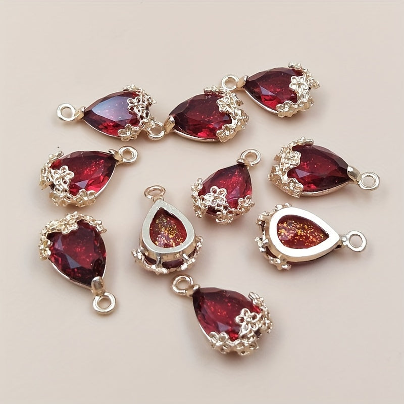 22pcs Plum Blossom Edge Water Drop Pendant Accessories Water Drop Pendant Accessories Women's Jewelry Accessories Set