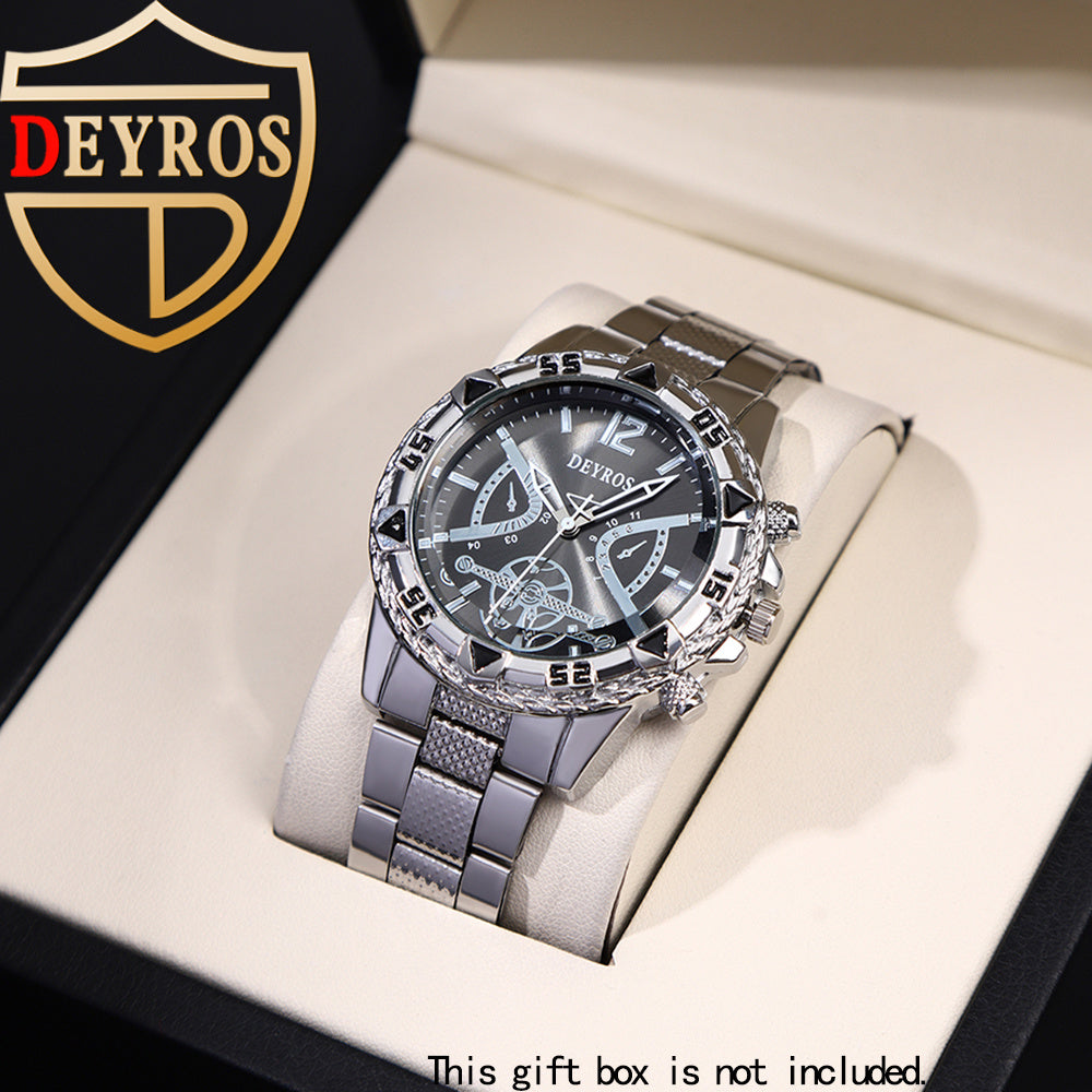 Set of 6 Men'S Watches, Stylish Classic Luxury Quartz Analog Timepieces in Stainless Steel, Perfect Gift Option for Men'S Wrist Watch, Reloj Para Hombre
