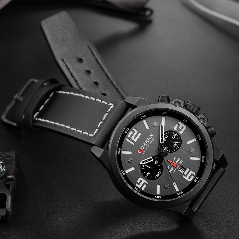Men's Casual Sports Watch - Multifunctional with Timer and Calendar