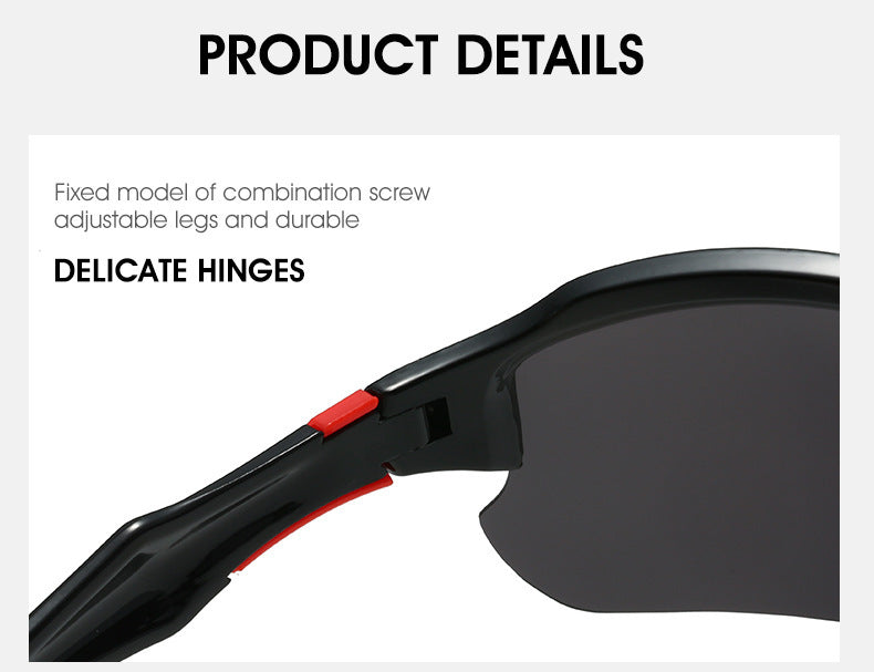3pcs New Cross-Border Outdoor Sports, Skiing, Driving Half-Frame Sunglasses Men'S Running Fishing Sunglasses Sun Protection Lightweight Goggles