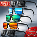 5pcs & Polarized Fashion Glasses - Protection & Polarized Lenses, TAC with Color Coating, Square Frame for Glare - for driving, Fishing, Beach, Outdoor Activities - Stylish Summer Eyewear (5pcs Bulk)