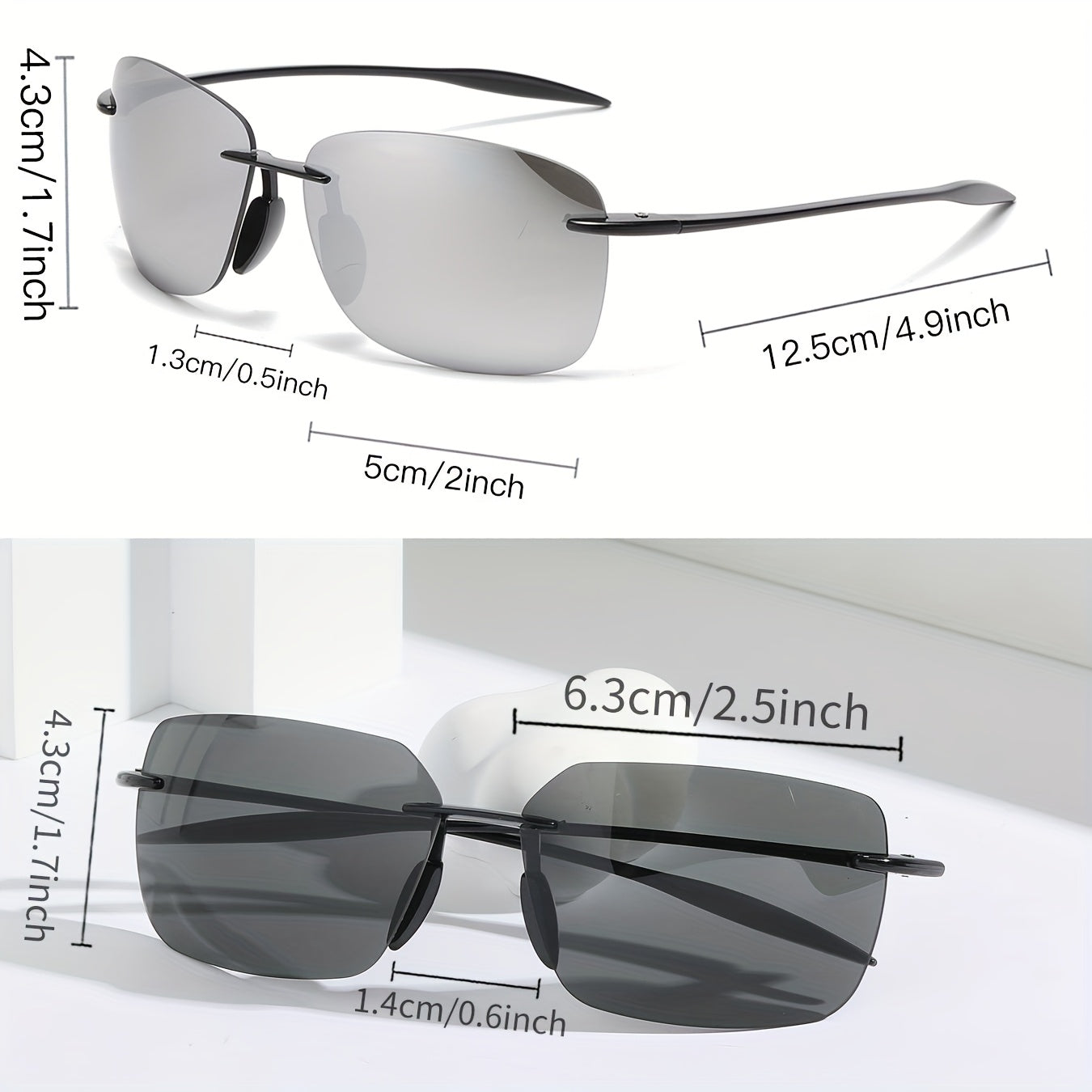 3/6 Pairs Of Men's Polarized Glasses, Ultra Light PC Frame, UV Resistant, Wear-resistant, Anti Glare High-definition Lenses, Suitable for Activities And Driving, A Great Gift for