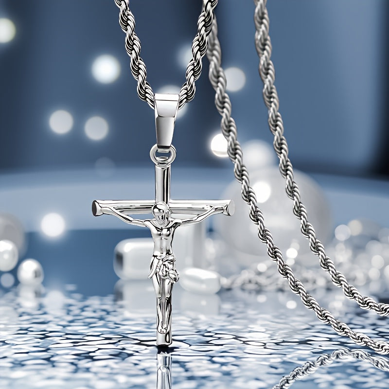 [Great Gift Item] High Quality Cross Necklace, Exquisite And Cute, Suitable For Both Men And Women, With Exquisite Workmanship, Professional And High-Quality, Safe Necklace, Exquisite Necklace, A Great Gift Item. The Total Weight Of The Product Is 6.96 Gr