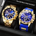 Set of 2 Men'S Quartz Watches | Made of Stainless Steel | Suitable for Casual And Business Wear | Includes a Silicone