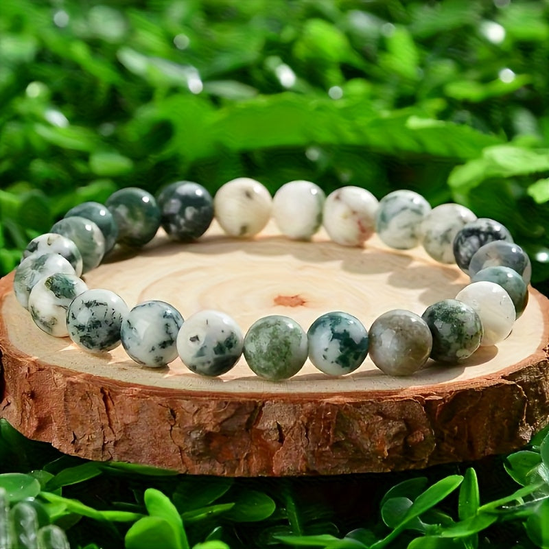 9pcs of 8mm Bohemian  elastic beaded jewelry, suitable for birthdays, holidays and daily wear, suitable for both men and women to wear throughout the year