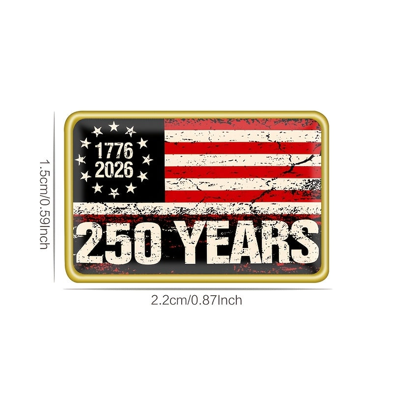 50pcs/50pcs Suitable for History Buffs & Collectors: 250th Anniversary of USA Founding (1776-2026) Retro Brooch Badge Collection - Commemorative Gift for &, for Patriotic Events, for /Office Display