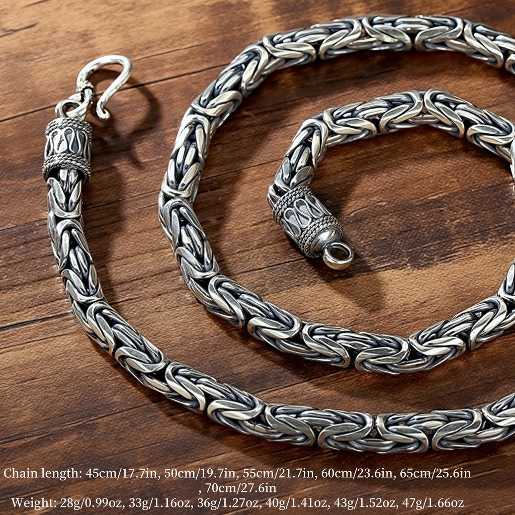 An S925 925 Silver Men'S Necklace, Hypoallergenic, a Unique And Versatile Fashion Accessory with a Classic Design, The Perfect Gift for Yourself Or Your Boyfriend