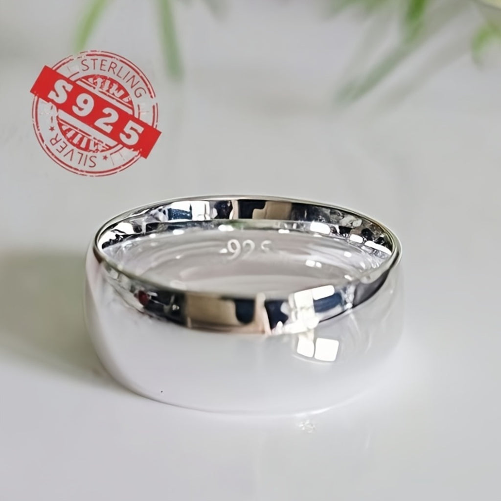 Sterling Silver Band Timeless Elegance in 8mm Solid Silver - Eternal Ring, Exquisite Craftsmanship, Durable Jewelry, Statement Ring for Jewelry Lovers, Bridal Accessory, Men Ring for Men High Quality