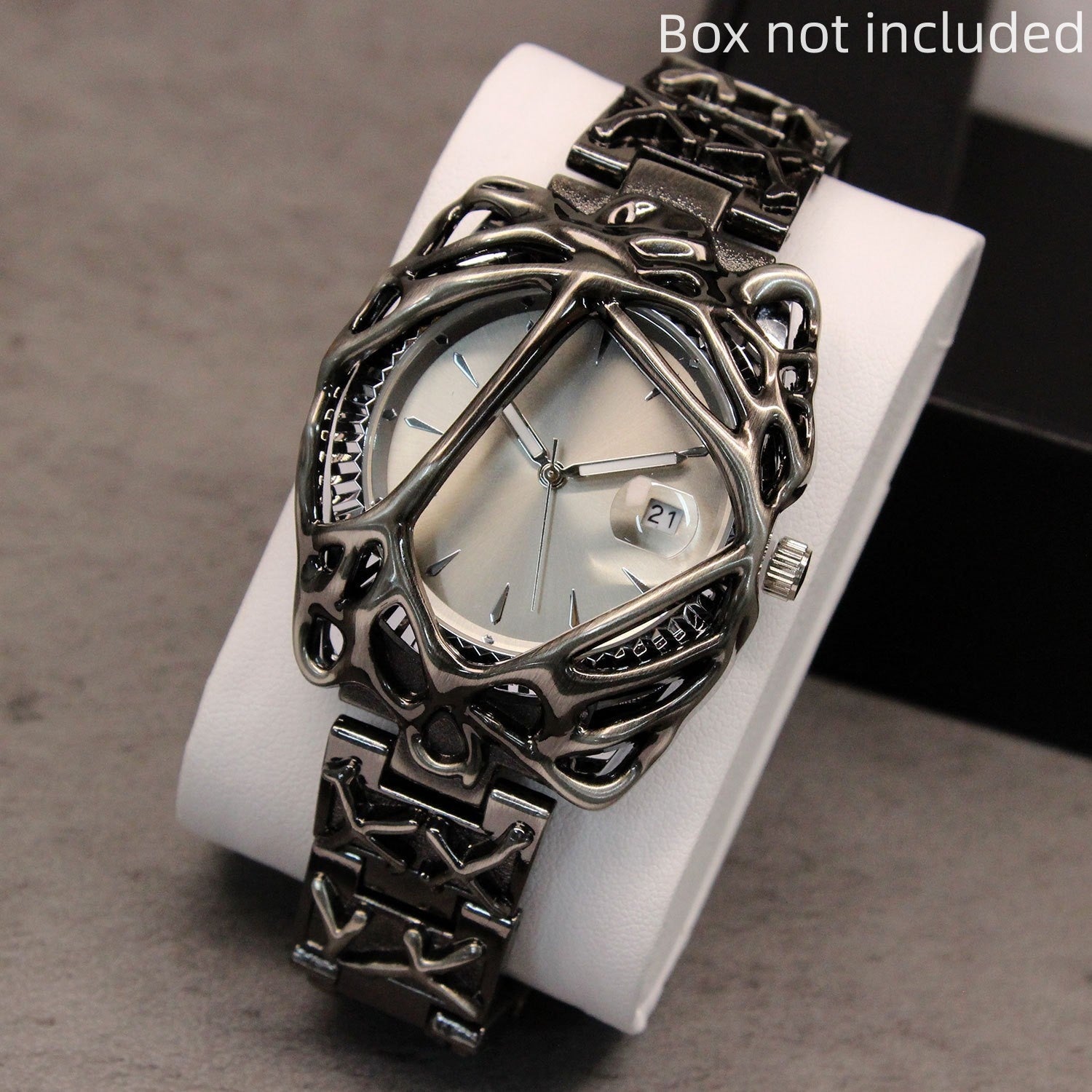Y2K Men'S Punk Style Spider Web Design Watch, Unique Stylish Quartz Wristwatch