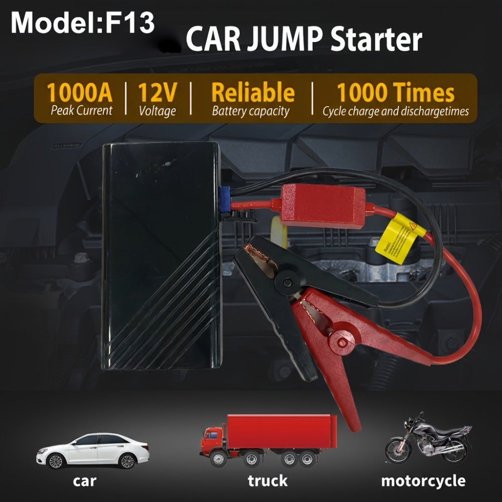 [Portable Power Bank] Jump Starter Power Pack, 1600A/3000A/3500A Car Battery Booster 12V Portable Car Jump Starter Power Bank for Gas N Diesel Cars, with USB Charge Ports And LED Flashlight