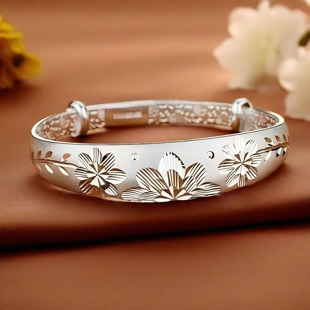 [Mother's Day Gifts] 925 Pure Silver Bracelet, a Push-Pull Bracelet for Women. The Style of the Mother Can Be Freely Adjusted. It Is a Festival Gift for the Mother