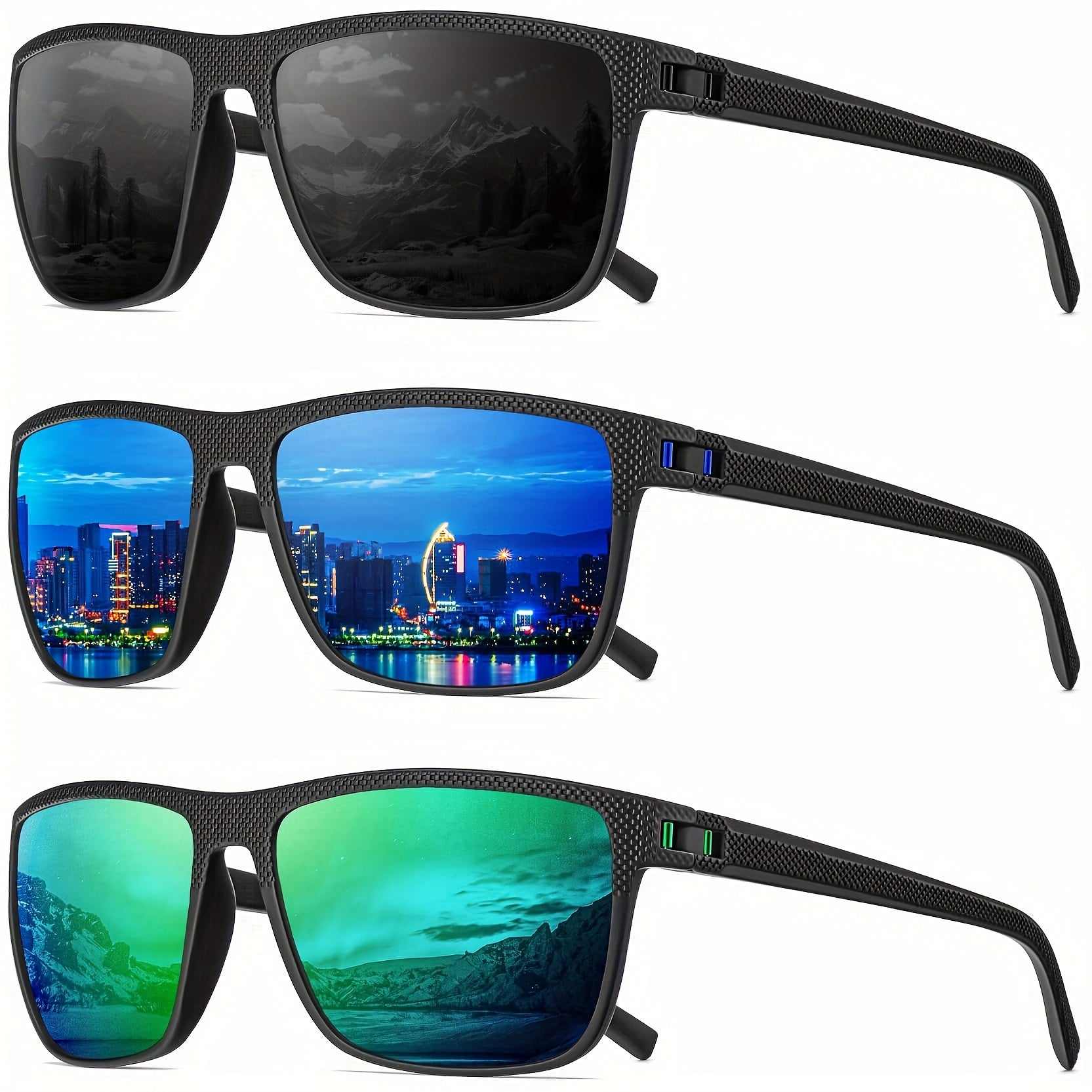 Lightweight Polarized Men's, Classic Men's Rectangle Comfortable And Stress Free for Birthday Gift Halloween New Year