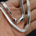 S925 Sterling Silvery Flat Snake Bone Chain, Handmade, Sterling Silvery Allergy Proof, Artistic Necklace, Can Be Worn Alone, Overlap And Mix And Other Multiple Wear Styles, Unisex, Jewelry Gifts