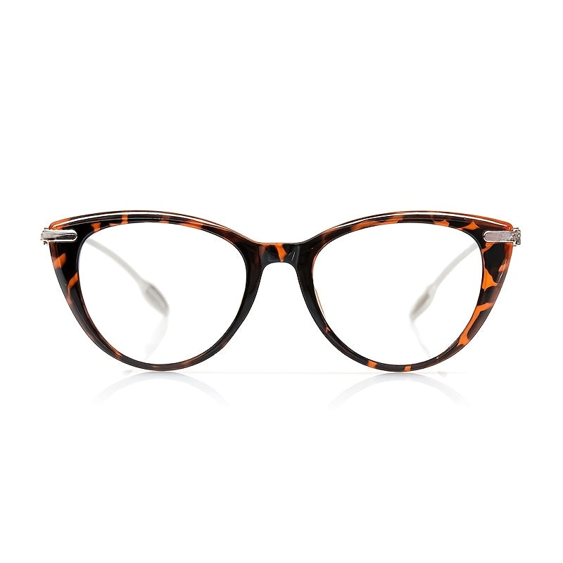 Stylish Women'S Reading Glasses Featuring HD Lenses in a Retro Cat-Eye Design, Made from High-Quality Materials with Spring Temples for Comfort And Durability, Complete with a Glasses Case And Cleaning Cloth