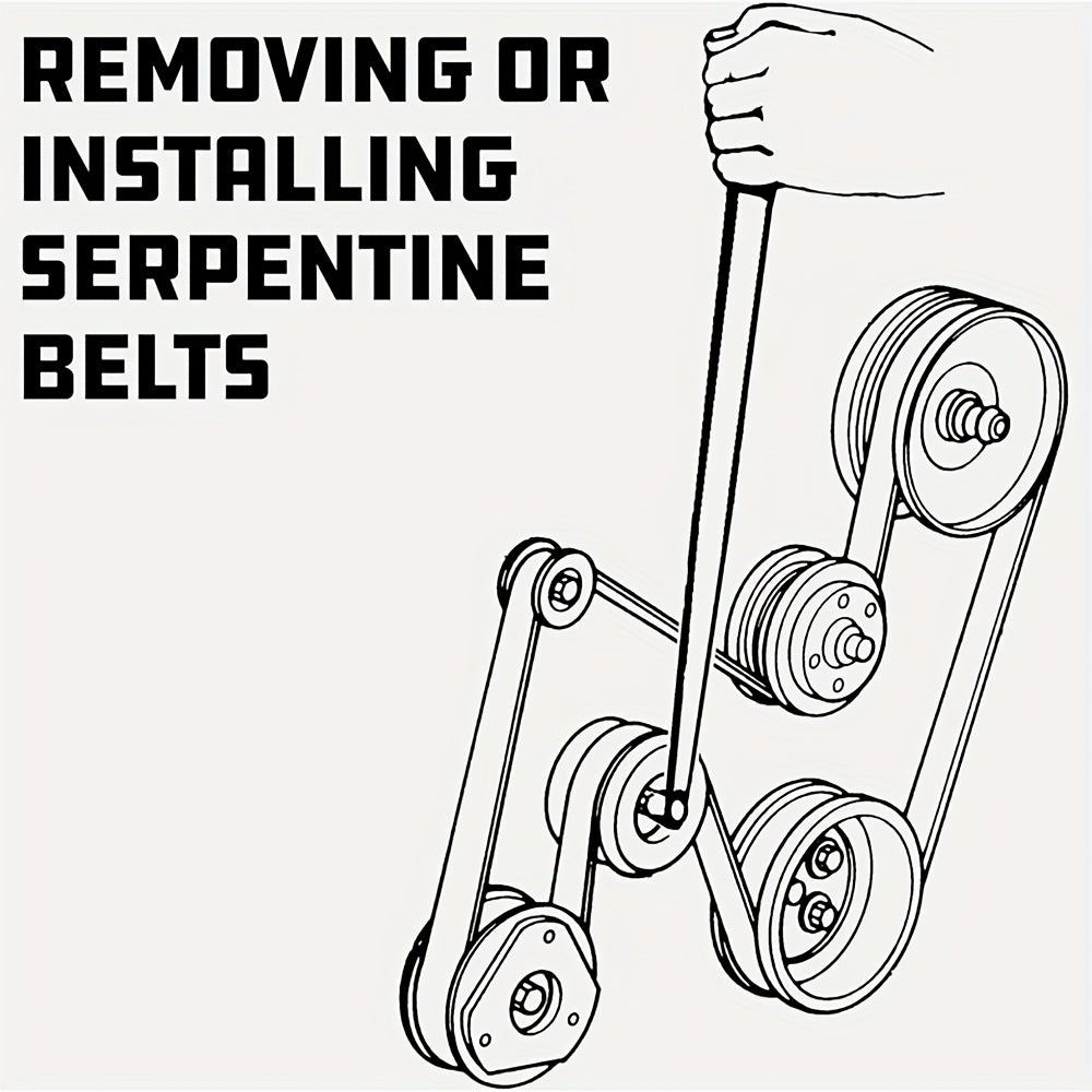 8pcs Professional Automotive Serpentine Belt Tool Set, Universal 3/8" 1/2" Drive Serpentine Belt Adjust Tightener Wrench Tool Set, Idler Pulley Adjuster Wrench, Easy To Install, Automotive Belt Removal And Installation Kit For Car Engine Repair