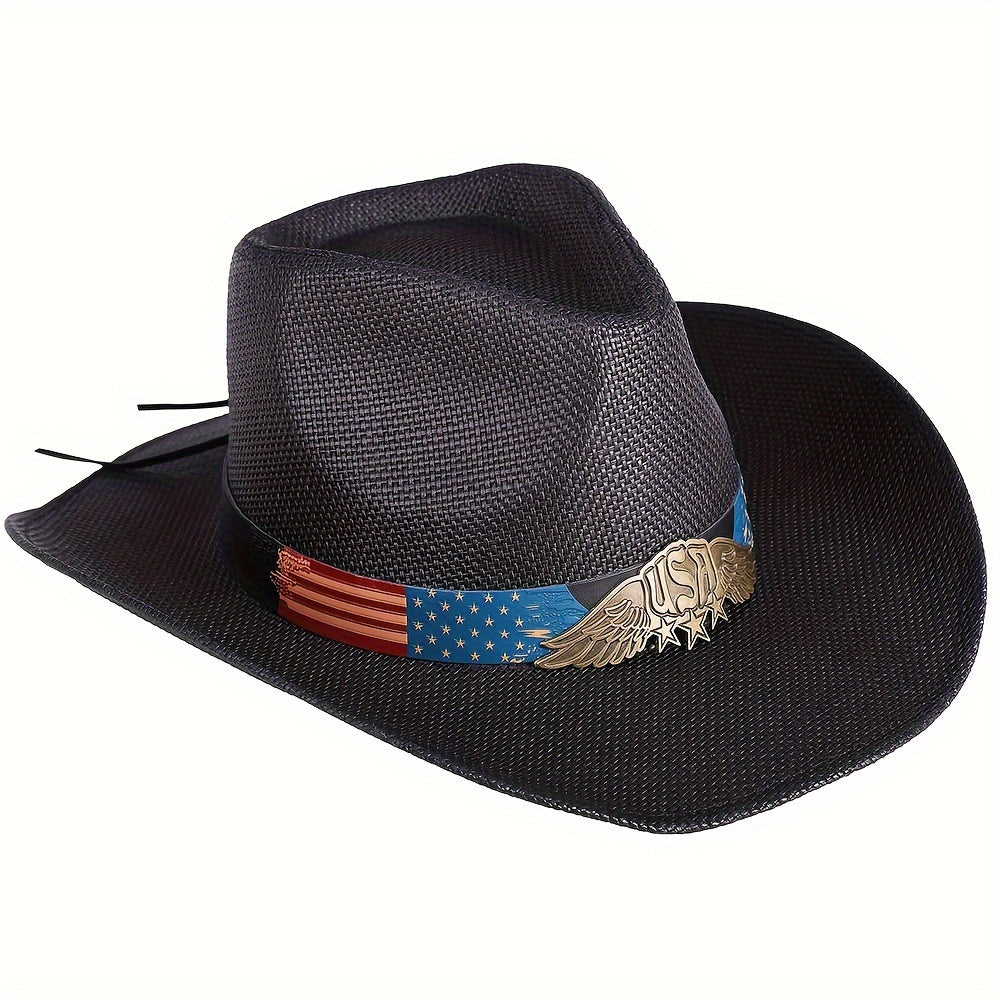 Men & Women's Straw Cowboy Hat W/Hat Band