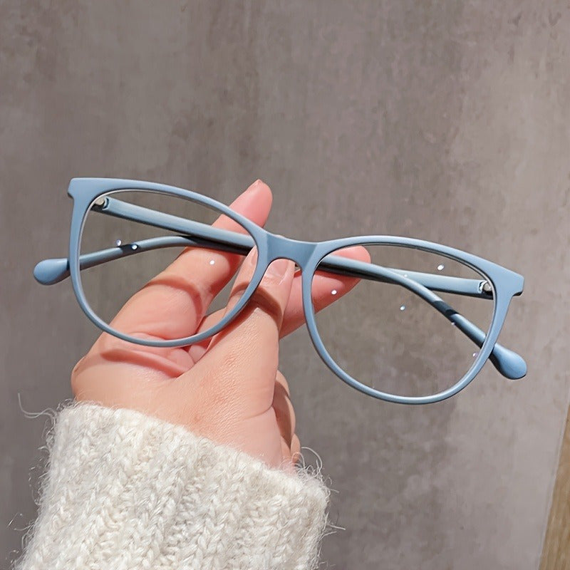 Women's Anti-Blue Light Glasses - Full Rim Frame with Metal Hinges, Lightweight & Durable Eyewear in Teal-blue/ for Computer, Photography, Everyday - Perfect Gift for Women, Computer Eyewear, Fashionforward Design, Sparkling Lens Feature, Photography Acce